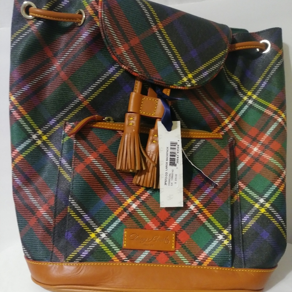 Brand new Dooney & Bourke plaid back pack